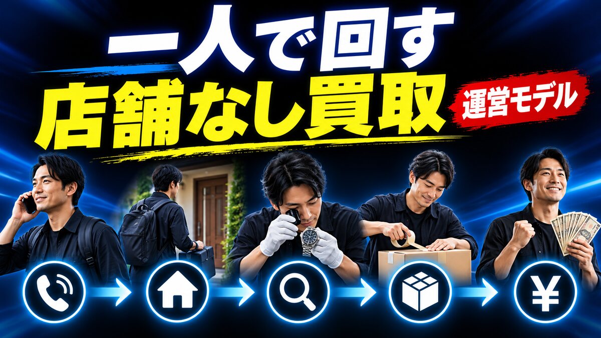 店舗なしで個人が一人運営する買取ビジネスの仕組み