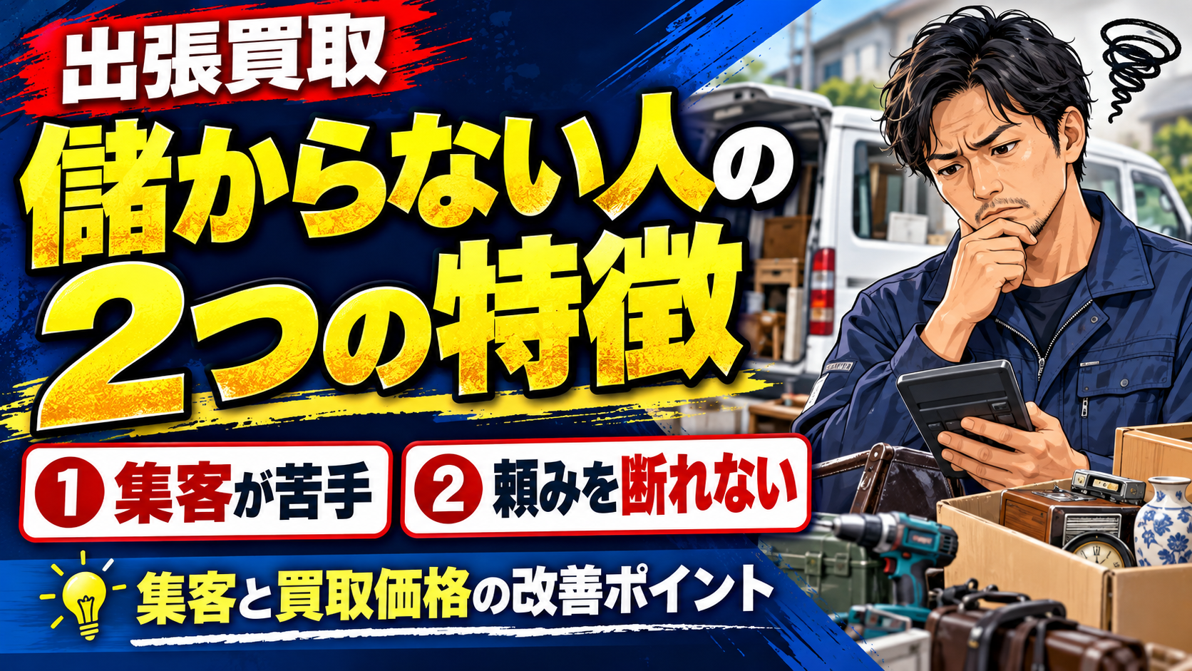 出張買取で儲からない人の特徴